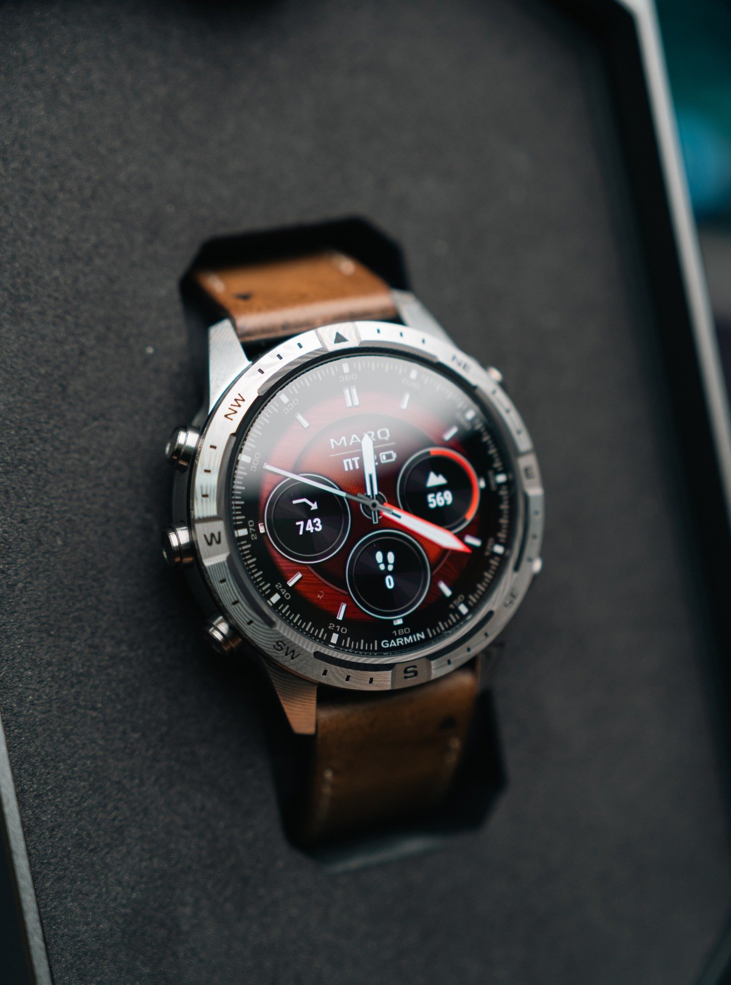 sotochka312-20260202-0231 Garmin MARQ Adventurer Gen 2 – Damascus Steel Edition (Used, Perfect Condition, Complete Set) - Image 1